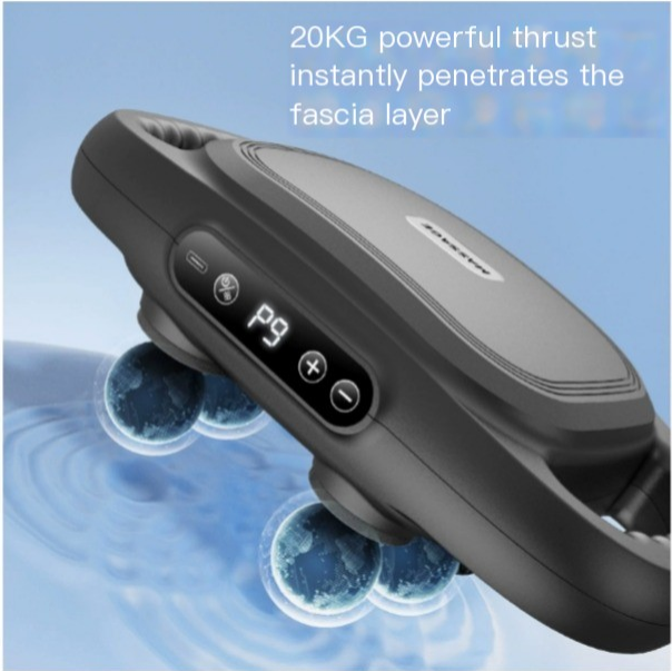 6-Head Deep Tissue Massage Gun – Star Gray