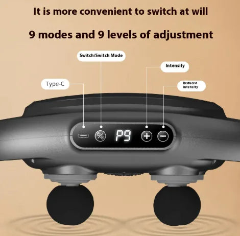 6-Head Deep Tissue Massage Gun – Star Gray