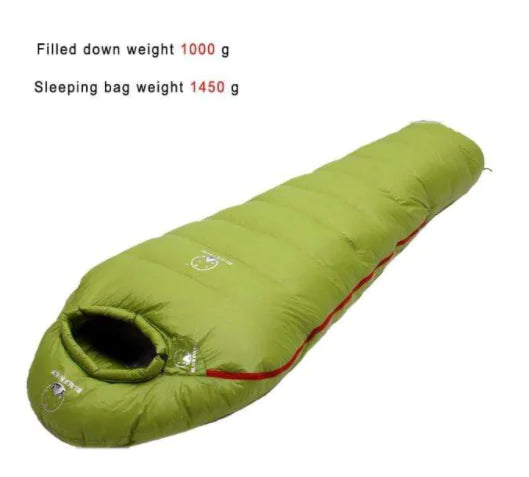 Premium Goose Down Extreme Warm Mummy Sleeping Bag – 3000g Fill (Heavy-Duty Winter Edition)