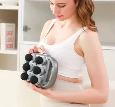 6-Head Deep Tissue Massage Gun – Star Gray